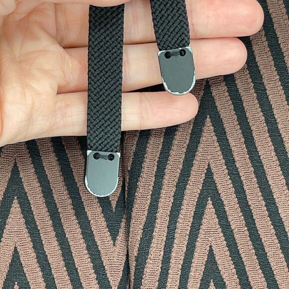 NOLI Vienna Jacquard Jogger Pants Drawstring Pockets Women Small Brown Black - Picture 10 of 11